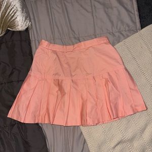 80s pink pleated tennis mini skirt